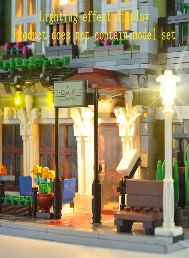 GEAMENT LED Light Kit for Creator Expert Parisian Restaurant - Compatible with Lego 10243 Building Bricks Model (Model Set Not Included) - Image 5